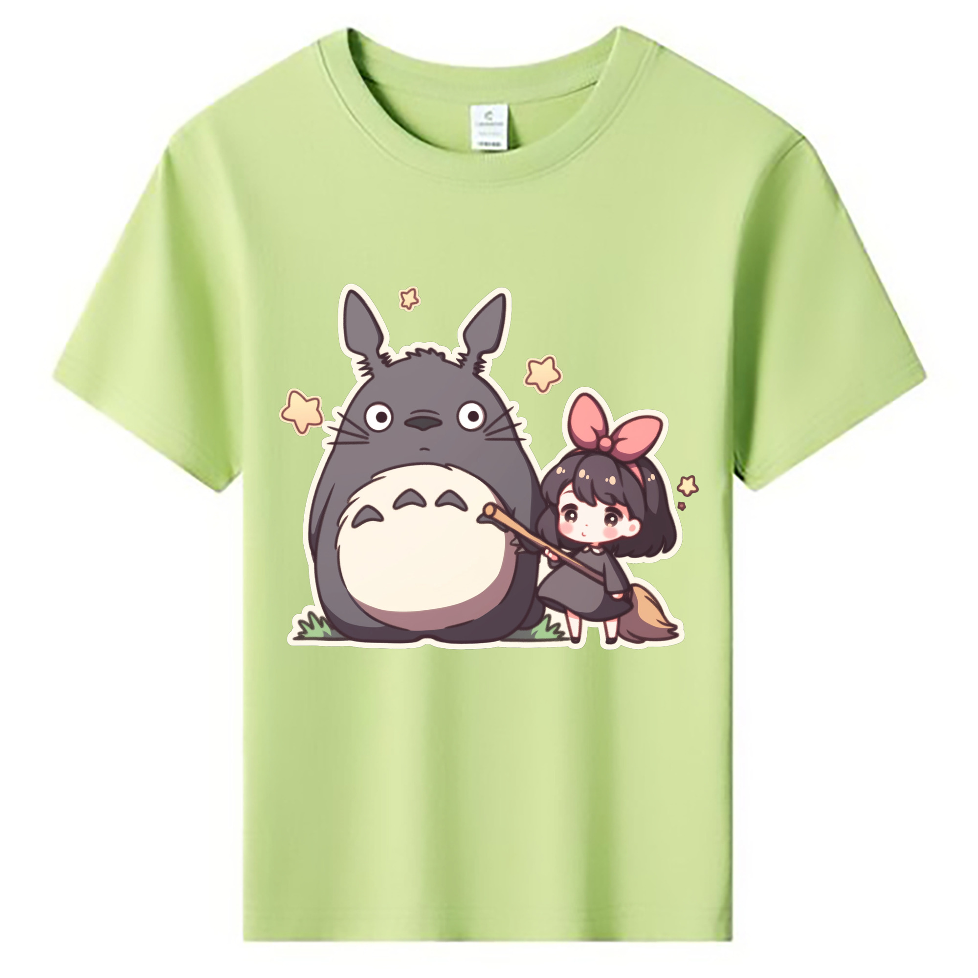 （画像用） となりのトトロ 草壁メイ 草壁サツキ My Neighbor Totoro Satsuki Kusakabe Mei Kusakabe 綿100％キッズTシャツ（フロントプリント）